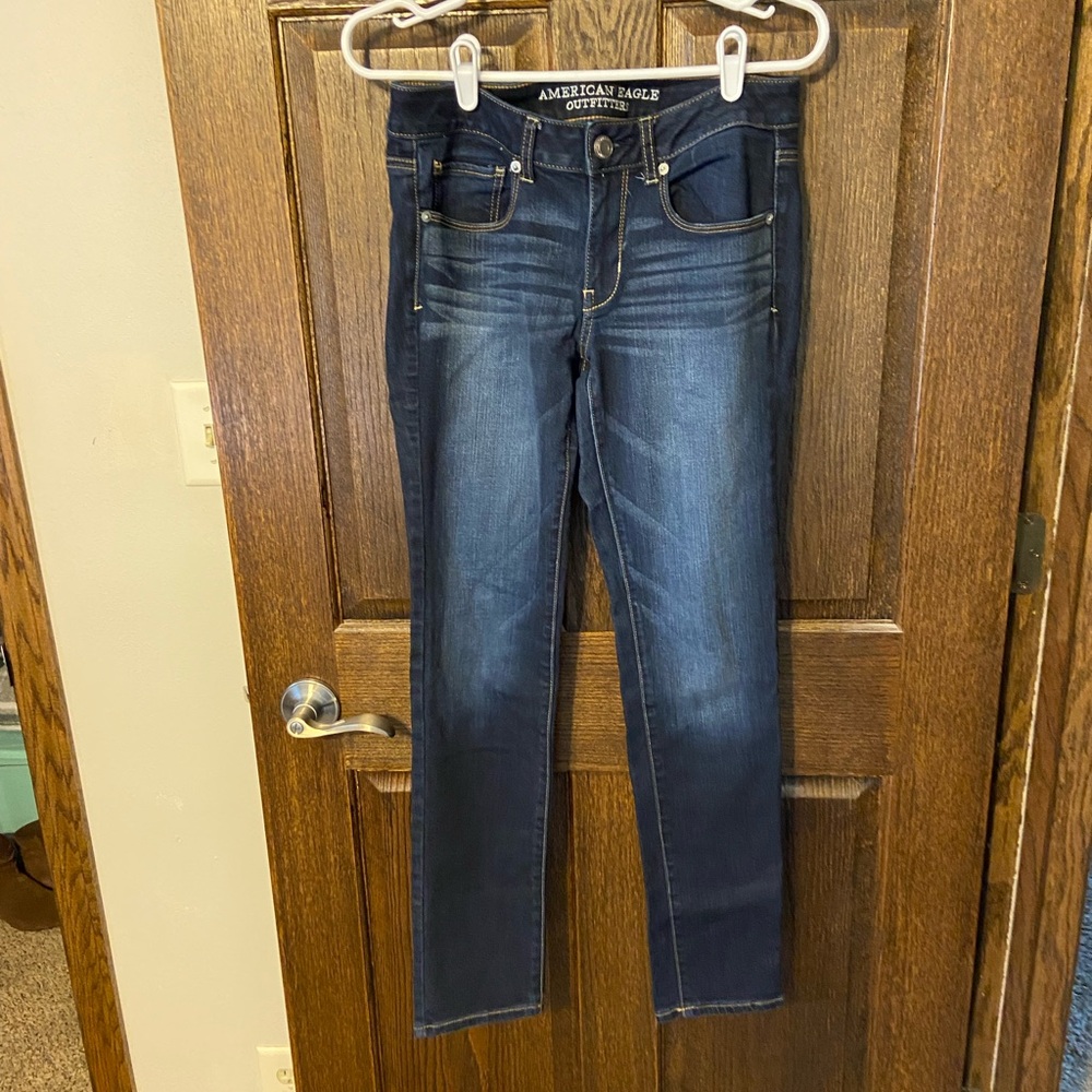 American Eagle, dark wash skinny jeans